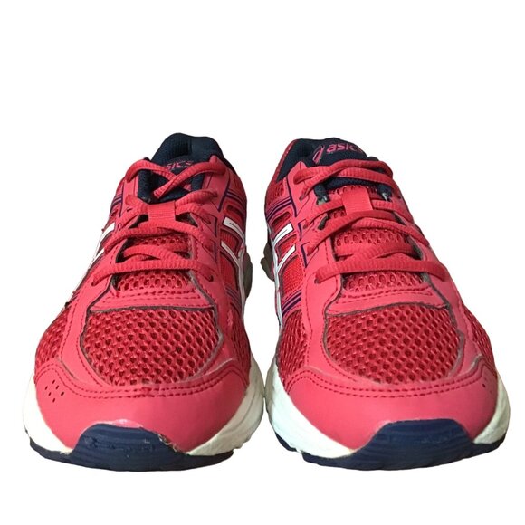 Asics Gel-Contend 4 Sneaker Womens 7 Youth 5.5 Pink White Athletic Running Shoes - Picture 2 of 11
